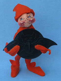 Annalee 5" Orange Halloween Cookie Cutter Elf - Mint / Near Mint - 300194ox