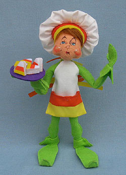 Annalee 8" Cooking up Candy Elf with Candy Corns 2014 - Mint - 301514