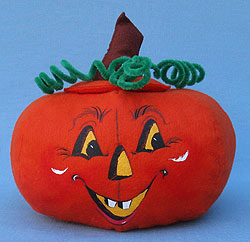 Annalee 8" Pumpkin Candy Holder - Mint - 301611