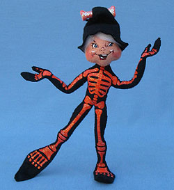 Annalee 9" Orange Skeleton Elf - Mint - 301911