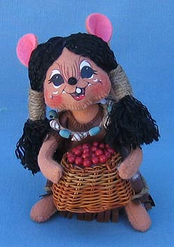 Annalee 6" Indian Girl Mouse - Mint - 308506