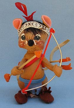 Annalee 7" Indian Boy Mouse with Bow and Arrow - Excellent -309085oxa