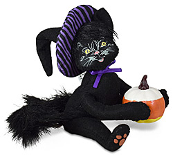 Annalee 4" Candy Corn Pumpkin Kitty 2024 - Mint - 310524