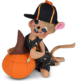 Annalee 6" Pumpkin Carving Mouse 2021 - Mint - 310621