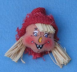 Annalee 3" Red Scarecrow Pin / Magnet - Mint - 310702