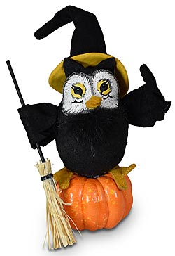 Annalee 7" Moonlight Owl on Pumpkin 2022 - Mint - 311322