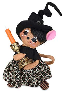 Annalee 6" Witch Mouse with Candle 2024 - Mint - 311324