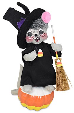 Annalee 6" Mouse on Candy Corn Pumpkin 2024 - Mint - 311624