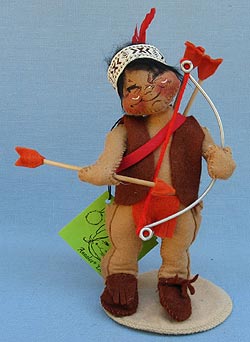 Annalee 7" Indian Boy with Bow & Arrow Beige Base - Mint - 315487xx