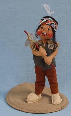 Annalee 7" Indian Boy with Tomahawk - Mint - 315496tong