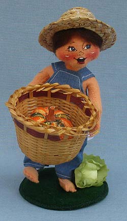 Annalee 7" Picking Time Garden Harvest Boy - Excellent - 316700a