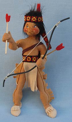 Annalee 10" Indian Chief - Smirking - Excellent - 316891asm