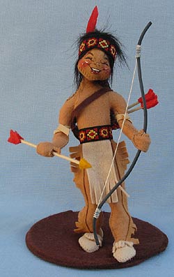 Annalee 10" Indian Chief with Bow and Arrow - Mint - 316891xo