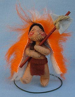 Annalee 3" Indian Boy Holding Tomahawk - Mint - 322096xx