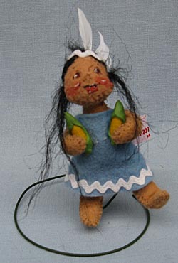 Annalee 3" Indian Girl Holding Corn - Mint - 322196