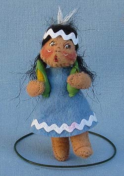 Annalee 3" Indian Girl Holding Corn - Mint / Near Mint - 322196ooh