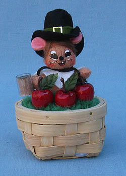 Annalee 3" Pilgrim Mouse with Cider - Mint - 350411