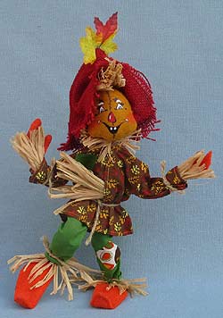 Annalee 9" Scarecrow with Red Burlap Hat 2014 - Mint - 351514