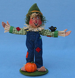 Annalee 9" Harvest Scarecrow with Crow - Mint - 351911