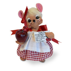 Annalee 6" Apple Picking Girl Mouse 2018 - Mint - 360718