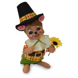 Annalee 6" Pilgrim Boy Mouse 2018 - Mint - 360918