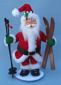 Annalee 6" Shimmermint Skiing Santa - Mint - 400011