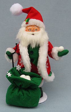 Annalee 9" Snowflake Santa with Snowballs 2016 - Mint - 400516