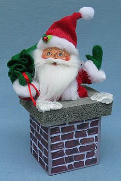 Annalee 9" Special Delivery Santa in Chimney - Mint - 400910