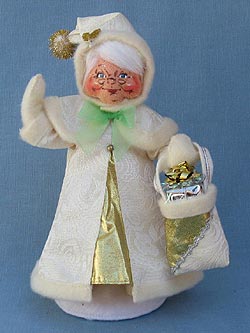 Annalee 9" Mrs Elegant Santa with Bag 2013 - Mint - 401013