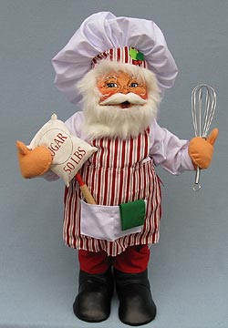 Annalee 20" Christmas Chef Santa with Wisk & Bag of Sugar 2016 - Mint - 401016