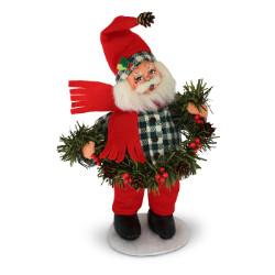 Annalee 9" Northwoods Christmas Santa 2018 - Mint - 410518