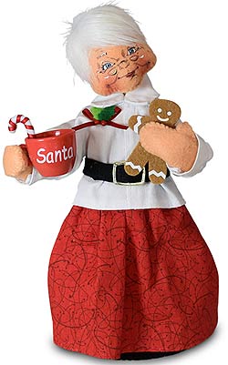 Annalee 9" Christmas Whimsy Mrs. Santa with Gingerbread & Mug 2020 - Mint - 410720