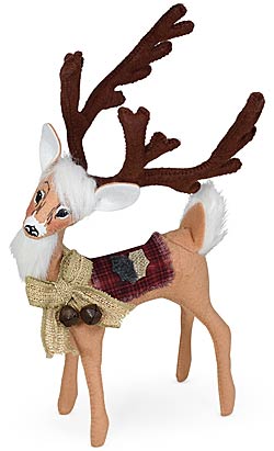 Annalee 8" Plaid & Pine Reindeer 2023 - Mint - 460223