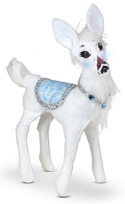 Annalee 5" Frosty White Fawn 2024 - Mint - 460224