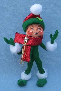 Annalee 5" Green Holiday Twist Elf - Mint - 500011