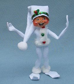 Annalee 9" White Ribbon Elf - Mint - 500510