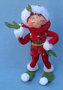 Annalee 9" Red Christmas Delights Elf - Mint - 501012