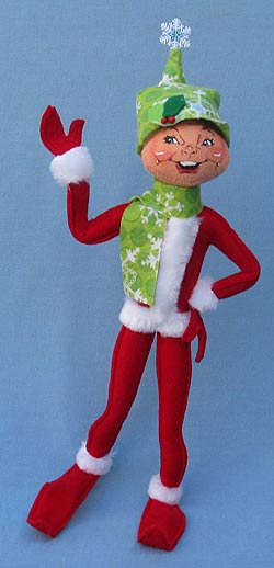 Annalee 14" Red Snowflake Elf - Mint - 501912