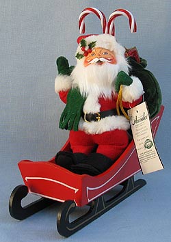 Annalee 9" Santa in Sleigh - Mint - 502503