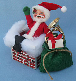 Annalee 7" Santa in Chimney - 1993 - Mint  - 503593