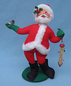 Annalee 7" Christmas Tweets Santa with Birdfeeder - Mint - 503699