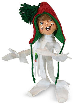 Annalee 9" White Traditional Elf 2019 - Mint - 510419