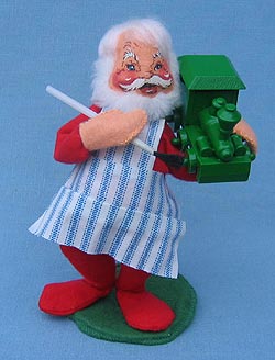 Annalee 7" Workshop Santa Painting Train - Mint / Near Mint - 510887