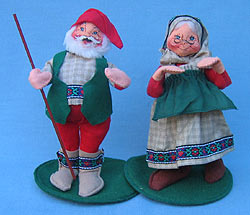 Annalee 7" Mr & Mrs Old World Santa - Mint / Near Mint - 5150-5151-94