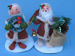 Annalee 7" Mr & Mrs Old World Santa - Mint - 5153-5152-96