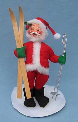 Annalee 7" Skiing Santa - Mint / Near Mint - 524296