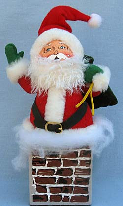 Annalee 9" Santa In Chimney - Near  Mint - 525203