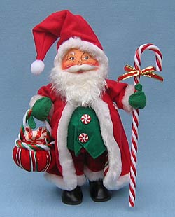 Annalee 9" Peppermint Santa - Mint - 525804