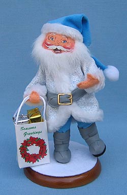 Annalee 7" Shopping Mr Santa - Mint - 536002