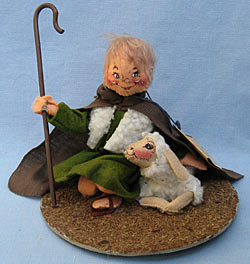 Annalee 10" Nativity Shepherd Boy and Lamb - Excellent - 542288a